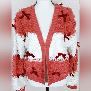 Striped Crochet-Themed Cardigan